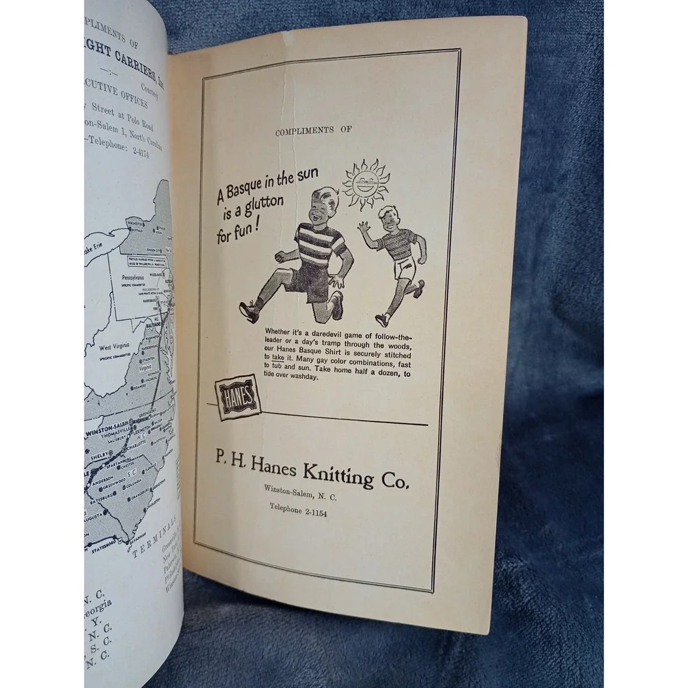 Maples Springs Methodist Church Cookbook 1950  First Edition Winston-Salem, NC‎